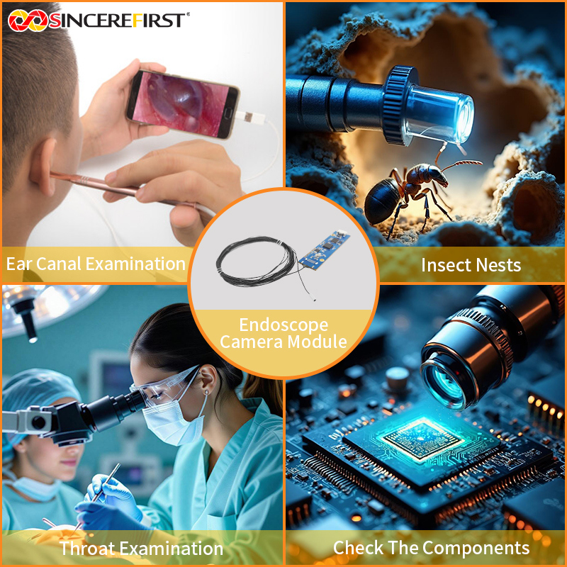 Plastic Lens OmniVision OCHFA10 Separated USB2.0 Endoscope Camera Module With Steel Shell